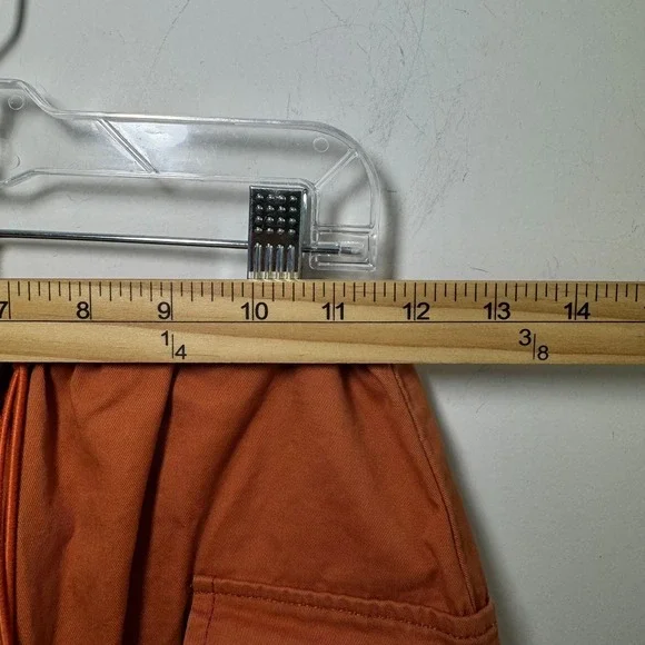 Akira Y3K Utility Chic Guardian Cargo Maxi Skirt S Orange String Elastic Waist - Picture 9 of 11